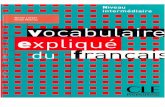 Vocabulaire Expliqué Du Français, Niveau Intermédiaire