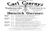 Czerny Carl - Studienwerke in Auswahl Und Bearbeitung Von Heinrich Germer Band 1