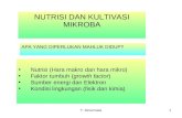 2.Nutrisi, Kultivasi & Nutrisi
