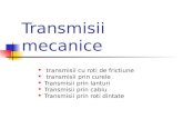 Transmisii Mecanice( Roti Frictiune, Curele, Lant, Cablu, Roti Dintate)