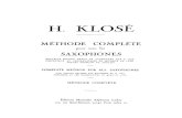 Klose Methode Complete Pour Saxophone