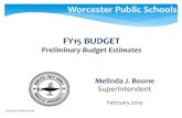 WPS FY15 Preliminary Budget Estimates