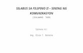 Silabus Sa Filipino II (1)