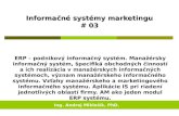 ISM prednáška 03 Podnikový informačný systém, manažérsky informačný systém