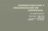 ADMINISTRACION Y ORGANIZACIÓN DE EMPRESAS  UAC 2013