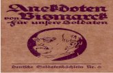 Anekdoten von Bismarck für unsere Soldaten - Deutsche Soldatenbüchlein Nr. 6 (1917)