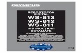 Manual de utilizare reportofon Olympus WS-811/ WS-812/ WS-813