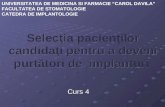 Curs 04 - Selectia Pacientilor