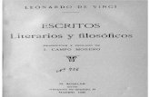 ESCRITOS LITERARIOS Y FILOSÓFICOS - Leonardo Da Vinci