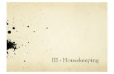 02. IOH III - Housekeeping