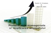 Performanta Manageriala Si Implicarea Angajatului