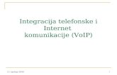 Integracija Telefonske i Internet Komunikacije (VoIP)