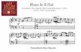 Transcription - Blues in B Flat by Art Tatum