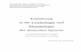 Einfuehrung Deutsch Lexikologie Morphologie