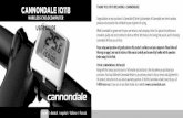 2008 Cannondale Computer Iq118 Wireless Owners Manual En