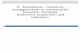 03. Massimo, Minimo, Maggioranti e Minoranti. Insiemi Limitati. Estremi Superiori Ed Inferiori.