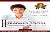 II Congreso Internacional de Trabajo Social en Salud, Lima Perú 2013