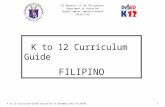 K to 12 Curriculum Guide Filipino (Pamantayang Pangnilalaman - Pamantayan sa Pagganap)