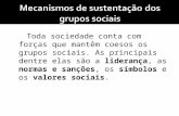 Mecanismos de sustentação dos grupos sociais
