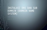 Instalasi dns dan sub domain