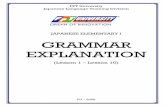 Grammar Explanation Jap1.1 L1-L10