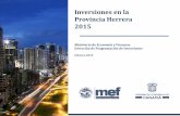 Inversiones en la Provincia Herrera 2015