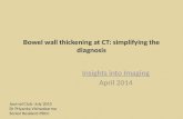 Bowel wall thickening at ct