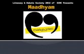 Maadhyam   rules & list of events