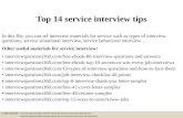 Top 14 service interview tips