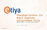 PhoneGap/Cordova ile Mobil Uygulama Geliştirmeye Giriş