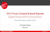 Digital Outlook (Econsultancy) Keynote: 2014 Trends for Content & Social