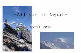 Allison in nepal