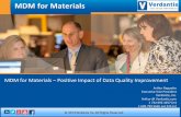 Mdm for materials –positive impact of data quality improvement
