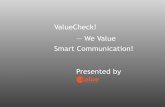 ValueCheck! — Reaching Engaging Communication Beyond Ourselves | 2006