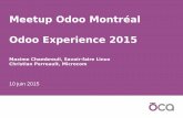 Odoo Montréal Meetup - Odoo Experience 2015