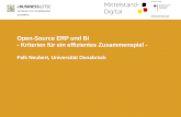 Open-Source ERP und BI - Kriterien für ein effizientes Zusammenspiel -