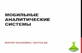 Maria Paskevich - Analytic platforms in Zeptolab