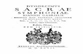 Gabrieli Sacrae Symphoniae 1597 Duodecimus