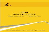 0 2014 Maintenance Material Manual of Export Products
