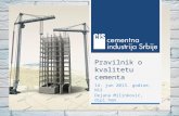 Pravilnik o Kvalitetu Cementa CIS 14062013 Dejana Milinkovic