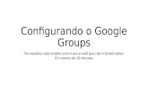 Configurando o Google Groups