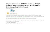 Tạo eBook PRC Tiếng Việt Bằng Mobipocket Creater Không Bị Lỗi Font