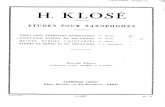 Hyacinthe Eleanore Klose - 25 Etudes de Mecanisme Pour Saxophones
