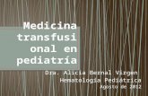 Medicina Transfusional en Pediatría 2012