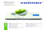 Manual RO - Cantar de Bucatarie Zelmer KS1700, 5 Kg, Analizator Alimentar, Alb Instrukcja KS1700 NL -13