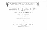 Sonatinas Clementi Op36 Schirmer