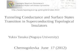 Tunneling Conductance and Surface States Transition in Superconducting Topological Insulators Yukio Tanaka (Nagoya University) .