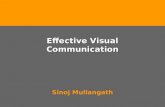 Effective Visual Communication Sinoj Mullangath. Komunikasi Komunikasi menyampaikan “fakta, konsep dan emosi” Untuk menyampaikan sesuatu, diperlukan bahasa.
