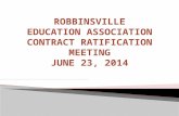 AGREEMENT BETWEEN The Robbinsville Board of Education and The Robbinsville Education Association 2014-2017.
