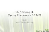 Ch 7. Spring EL (Spring Framework 3.0 M3) 백기선 .